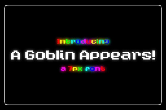A Goblin Appears: Retro Display Font for Modern Designs