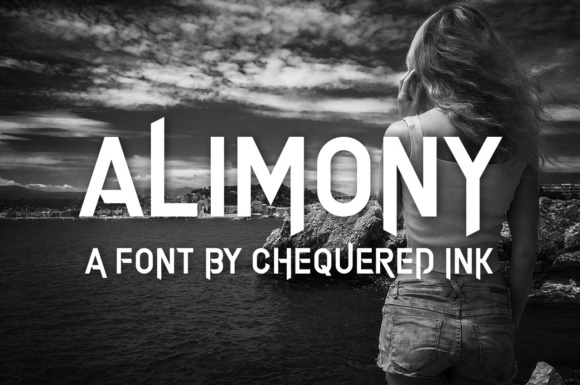 Alimony: A Stylish Modern Gothic Font for Editorial Design and Digital Publishing