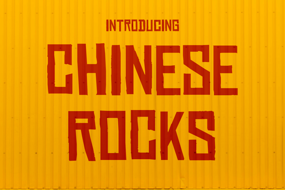 Chinese Rocks: A Blocky Font That Elevates Maker Designs