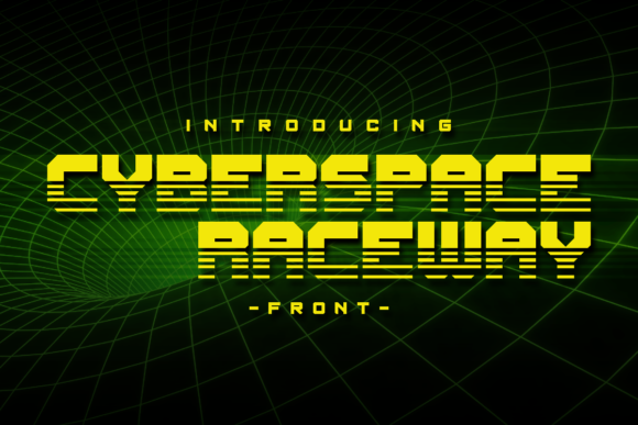 Cyberspace Raceway: A Futuristic Display Font for Bold Maker Designs