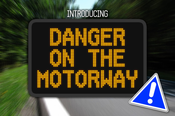 Danger on the Motorway Font: Bold Style for Makers and Printables Sellers
