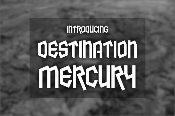 Destination Mercury: An Abstract Font for Unique Logo Designs and Handmade Branding