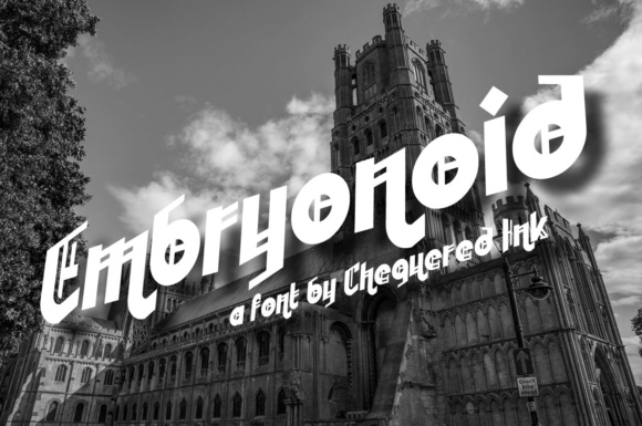 Embryonoid: A Gothic Font with a Modern Twist for Bold Campaign Typography