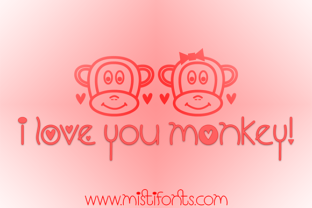 I Love You Monkey: A Sweet Valentine's Day Font for Makers and Designers