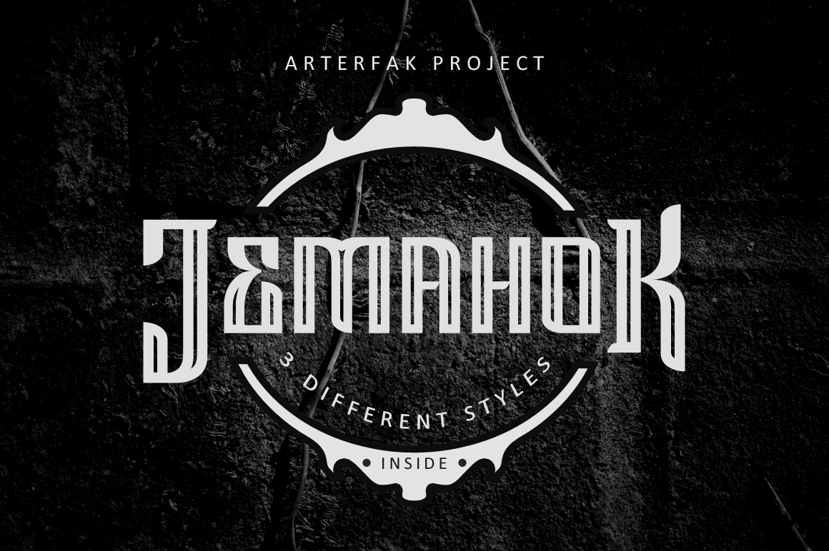 Jemahok: A Bold Display Font for Handmade Labels, Invitations, and Creative Packaging