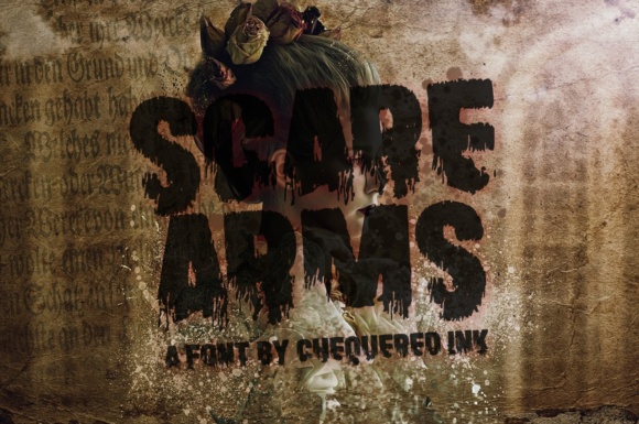 Scare Arms: A Creepy Display Font for Halloween Crafts and Horror-Themed Designs